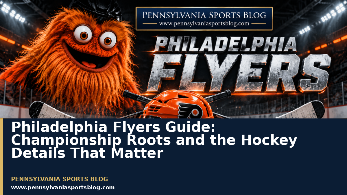 Philadelphia Flyers Guide: Championship Roots and the Hockey Details That Matter — PSB branded editorial illustration, no players or people.