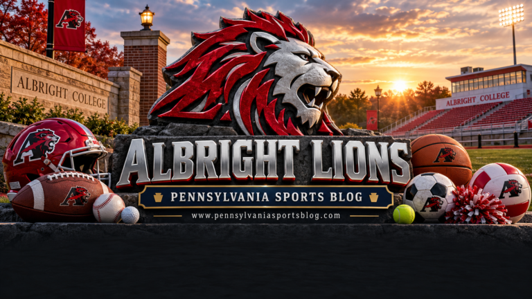 Albright Lions — Pennsylvania Sports Blog editorial illustration; no players or people.
