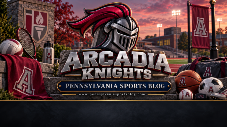 Arcadia Knights — Pennsylvania Sports Blog editorial illustration; no players or people.