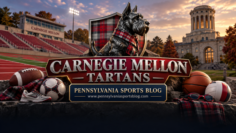 Carnegie Mellon Tartans — Pennsylvania Sports Blog editorial illustration; no players or people.