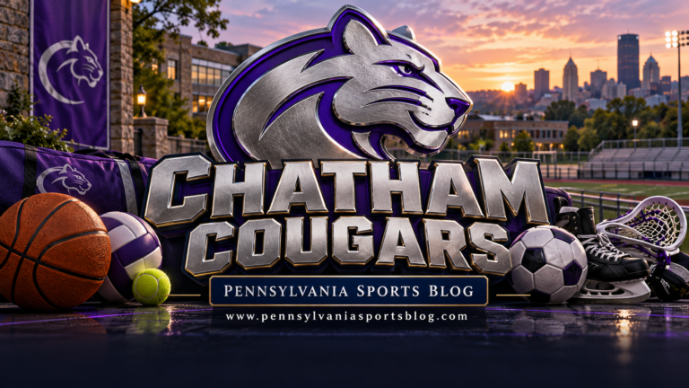 Chatham Cougars — Pennsylvania Sports Blog editorial illustration; no players or people.
