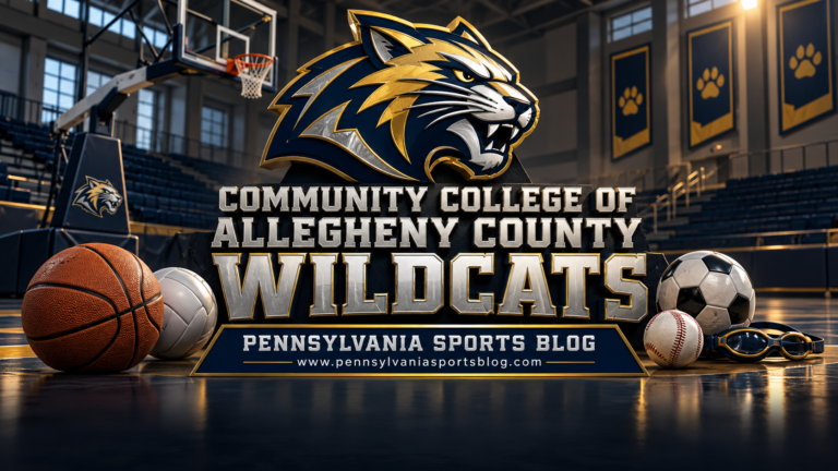 Community College of Allegheny County Wildcats — Pennsylvania Sports Blog editorial illustration; no players or people.