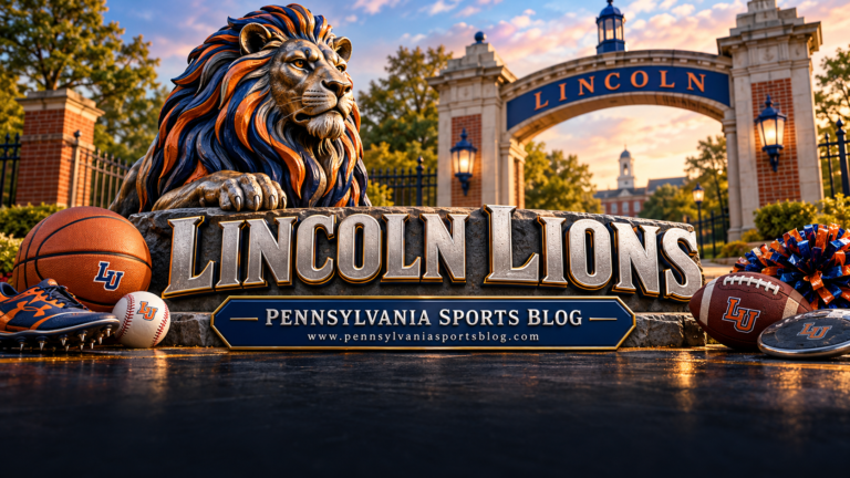Lincoln Lions — Pennsylvania Sports Blog editorial illustration; no players or people.