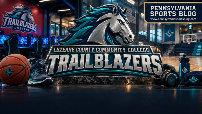 Luzerne County Community College Trailblazers — Pennsylvania Sports Blog editorial illustration; no players or people.