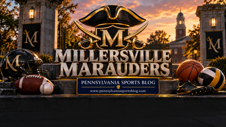 Millersville Marauders — Pennsylvania Sports Blog editorial illustration; no players or people.