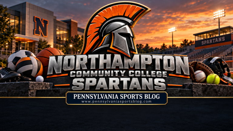 Northampton Community College Spartans — Pennsylvania Sports Blog editorial illustration; no players or people.