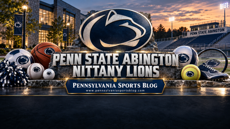Penn State Abington Nittany Lions — Pennsylvania Sports Blog editorial illustration; no players or people.