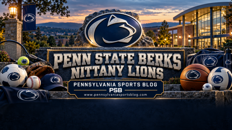 Penn State Berks Nittany Lions — Pennsylvania Sports Blog editorial illustration; no players or people.
