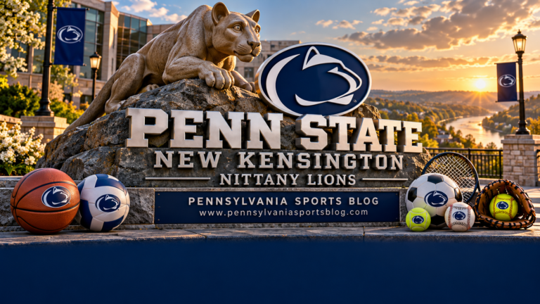 Penn State New Kensington Nittany Lions — Pennsylvania Sports Blog editorial illustration; no players or people.