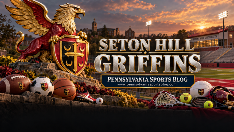 Seton Hill Griffins — Pennsylvania Sports Blog editorial illustration; no players or people.